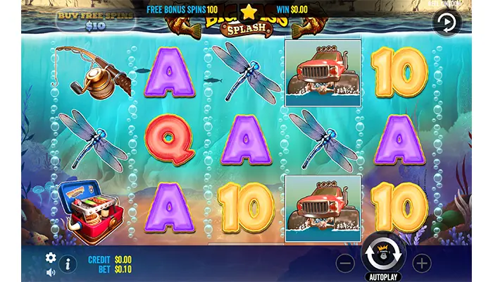 スピンボタンからフリースピンをプレイ開始